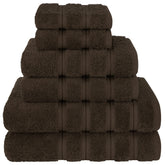 American Soft Linen front view of 6-piece towel set showing contents and color