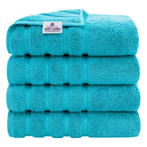 American Soft Linen front view of packaged 4-piece towel set showing neat presentation and convenience