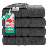 American Soft Linen front packaging showing four cotton towels and clear branding for easy identification and giftability
