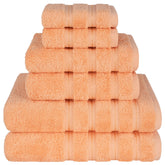 American Soft Linen front packaging showing full 6-piece set benefit: complete bath solution