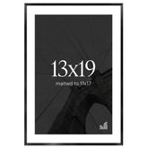 Americanflat front view of black 13x19 metal frame showing modern display benefit