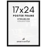 Americanflat front view showing full 17x24 frame and clean presentation benefit