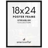 Americanflat front view of black 18x24 frame showing clean presentation benefit