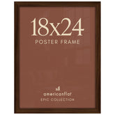 Americanflat 18x24 walnut frame front view showing clean presentation benefit