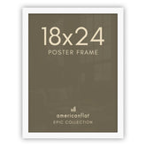 Americanflat white frame front view showing clean gallery finish and improved presentation