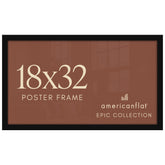 Americanflat front view showing full black frame and framed print, professional presentation