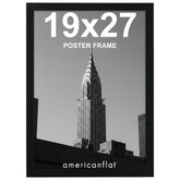 Americanflat 19x27 front view showing sleek black frame and display clarity