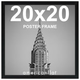 Americanflat front view of black 20x20 frame showcasing framed print and benefit of polished look