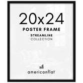 Americanflat front view of 20x24 black frame shows clean gallery look and easy display