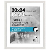 Americanflat front view of 20x24 frame showing clean white finish and framed print benefit