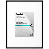 Americanflat front view of 20x26 black frame showing clean presentation benefit