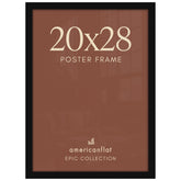 Americanflat front view showing black frame and framed poster, enhances wall style