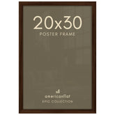 Americanflat front view of walnut 20x30 frame showing stylish wide molding and refined look
