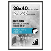 Americanflat frame front view showing poster and crisp black finish for elegant display