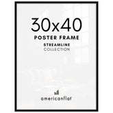 Americanflat front view of 30x40 black frame showing clean display and curb appeal