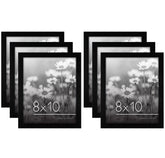 Americanflat front packaging showing six black 8x10 frames, protects photos