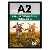Americanflat front view of black A2 frame showing clean presentation and protection