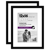 Americanflat front view of 12x16 black frame showing clean molding and modern style benefit