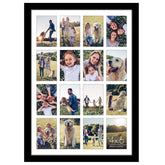 Americanflat front view of 18x26 collage frame showing elegant black finish and neat display benefit