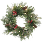 AMERZEST front view wreath on door showing inviting seasonal curb appeal