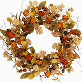 AMF0RESJ front door wreath adding warm seasonal curb appeal