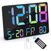 Amgico front display rainbow showing time date temperature for easy reading