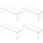 Aminigram clear risers front view showing four-pack and clear finish benefit visibility