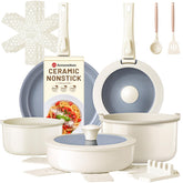 Ammeloo cream set front packaging showing full 18-piece collection and convenience