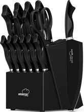 Amorston front packaging and block showing full 15-piece set for organized storage