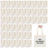 Amylove mini canvas tote front view showing clean natural surface and craft-ready look