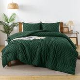 Andency king front view showing emerald color and modern tufted design for stylish bedroom