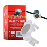 Aniai front packaging showing 100-pack of magnetic light clips, convenient supply