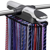 Aniva front view of assembled tie rack showing organized storage and easy access
