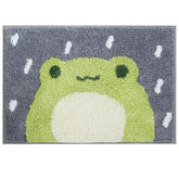 Ankah Little Frog front view plush bath mat showing cute design and comfort
