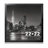 Annecy black frame front view showing clean minimalist display and crisp edges