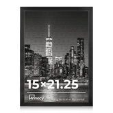 Annecy frame front view showing clean black molding and clear display benefit