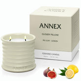 Annex ceramic jar front showing minimalist beige design and decorative benefit