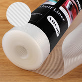 Anoak front roll packaging showing full 17.5 inch by 20 ft liner, protects shelves