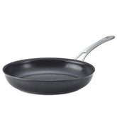 Anolon X front view dark gray showing sleek skillet and handle benefit easy handling