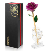 Anthonic gold-dipped infinity rose front packaging shows ready-to-gift presentation