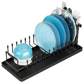 ANTOPY compact dish rack front view showing organized plates and space savings