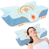 Anvo front view contour pillow showing ergonomic shape and improved support