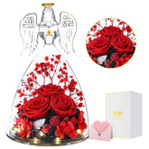 ANWEAO glass angel front view highlighting elegant silhouette and lasting charm