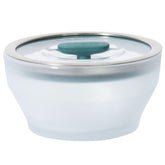 Anyday front view of glass container showing clean design and compact capacity