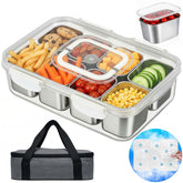 ANYPROLUS front view packed showing eight compartments and handle for easy transport