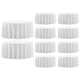 Aocoz front pack of ten 120-inch round tablecloths showing value and quantity
