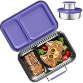 AOHEA purple lunch box front view showing compact, durable design and easy carrying