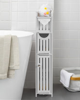 AOJEZOR front view of cabinet showing compact storage and easy access