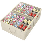 aokeyee front view showing two beige organizers and space-saving benefit