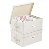 Aokeyee linen box front view showing elegant protective storage benefit